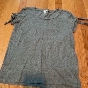 J Crew tee shirt with key hole sleeves NWOT